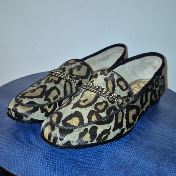 Sam Edelman Lorraine Calf Leather Loafers with Chain Detail sz. 8M (#1724) - Picture 1 of 16